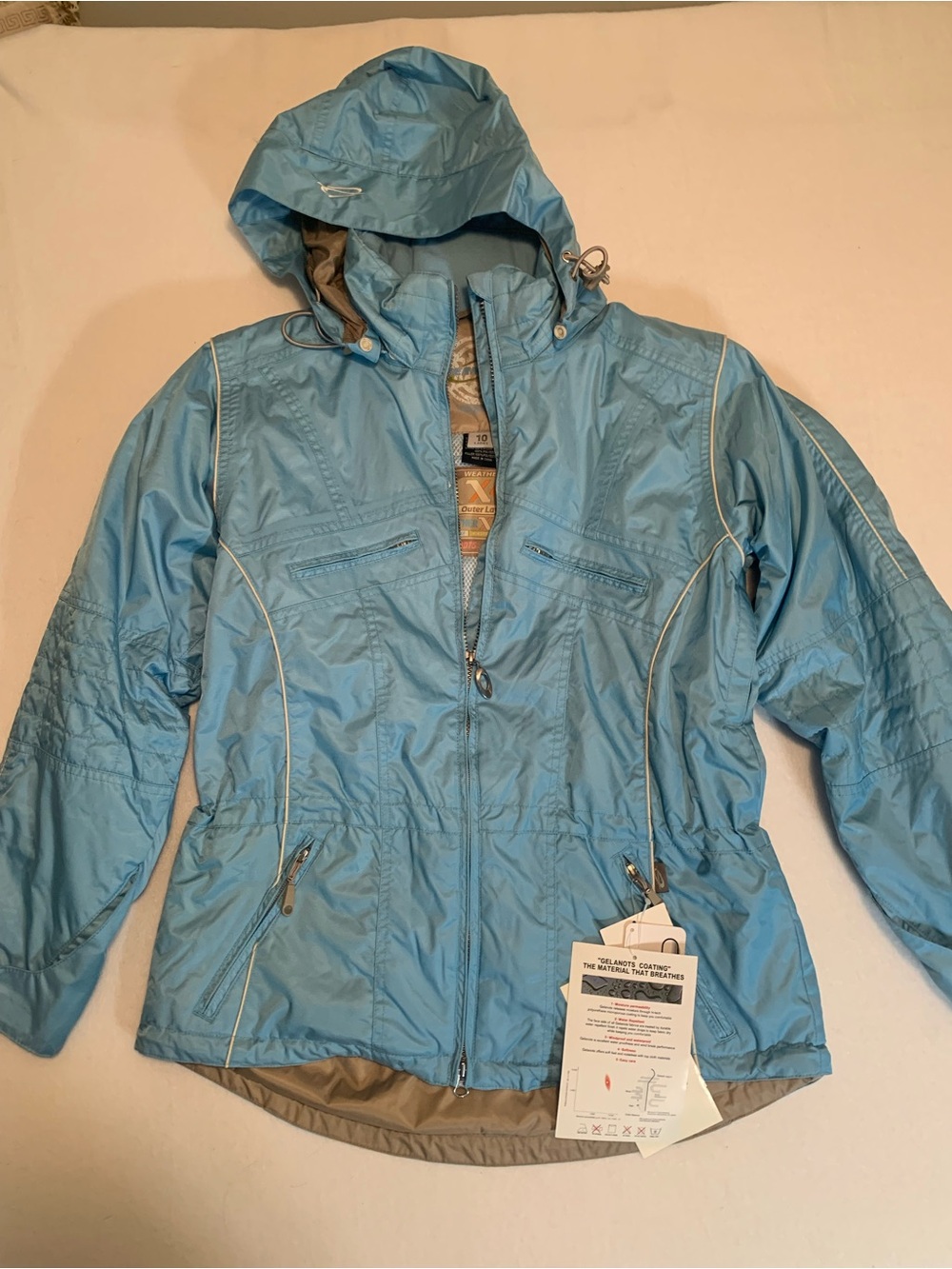 Obermeyer Light Blue Ming Ski Jacket Parka Ladies size 10 Vintage NWT